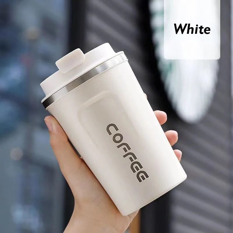 380ml/510ml 304 Stainless Steel Vacuum Insulated Coffee Mug Insulated Cup Outdoor Thermos Cup Sealed Trailing Mug