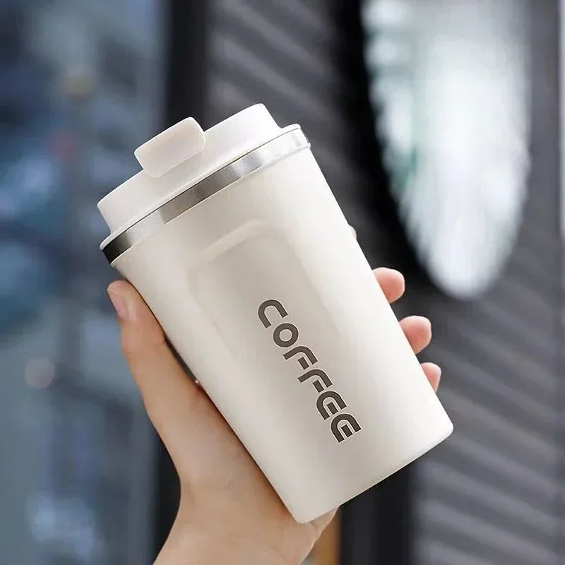 380ml/510ml Stainless Steel Coffee Cup Travel Thermal Mug Leak-Proof Thermos Bottle Tea Coffee Mug Vacuum Flask Insulated Cups