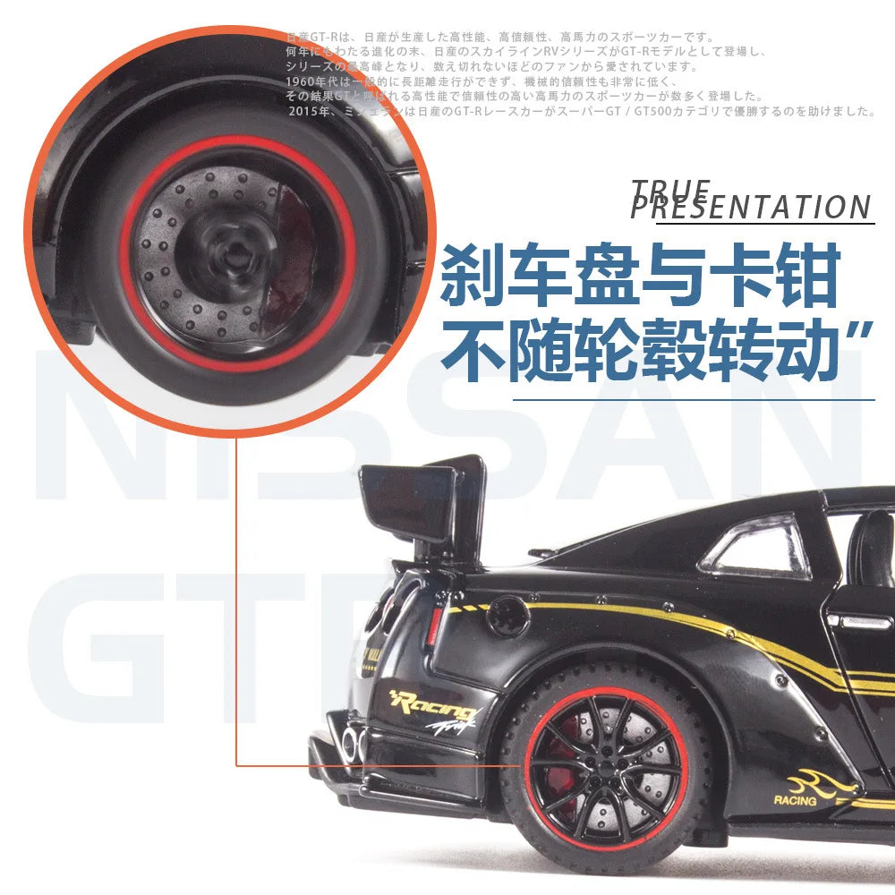 1:32 NISSAN GTR GT-R R35 R34 Supercar Alloy Car Model Diecasts & Toy Vehicles Toy Cars Kid Toys For Children Gifts Boy Toy