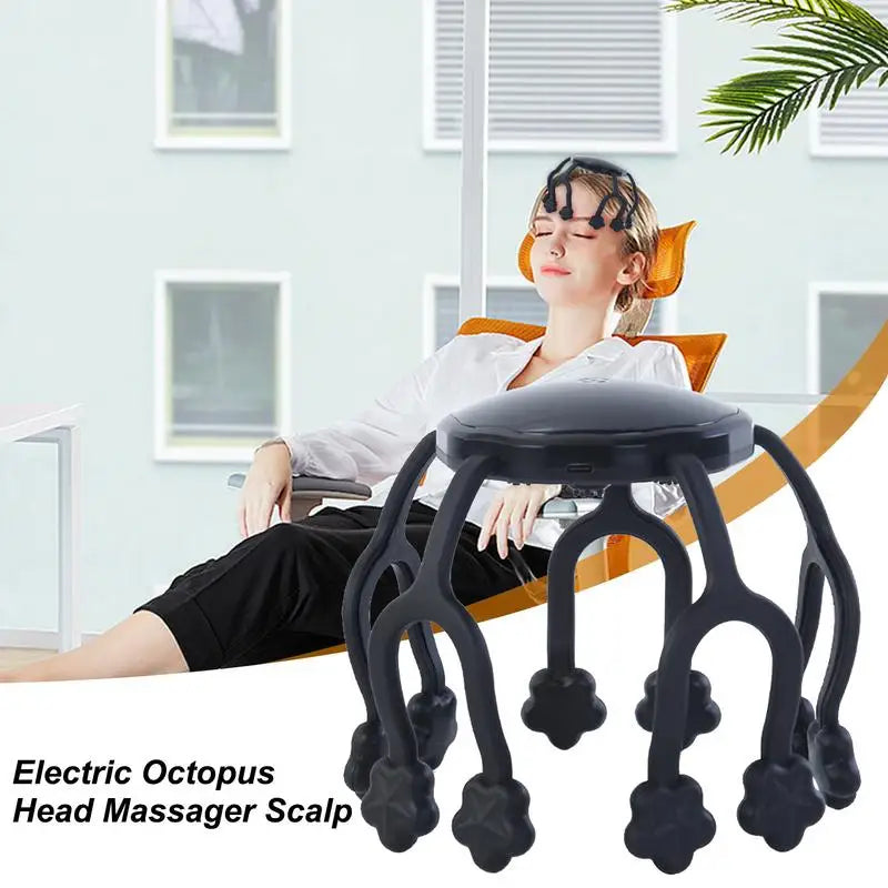 Head Massager Scalp Octopus Electric Massagers Scalp Massager Scalp Massage Tool Electric Head Scratcher Adjustable Modes