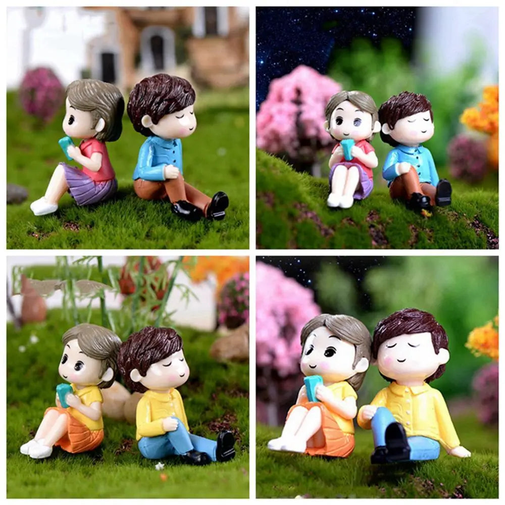 Lovers 2Pcs/set Ornaments Micro Landscape Home Garden Mini DIY Crafts Cute Gifts Decoration Miniature Figurine Couple