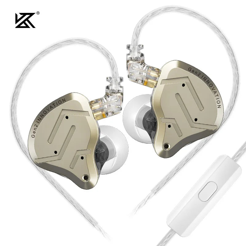 KZ ZSN PRO 2 Wired Earphones 1BA+1DD Hybrid Driver IEM Earbud HIFI Bass Sport Noise Cancelling Headset Detachable 2Pin Cable