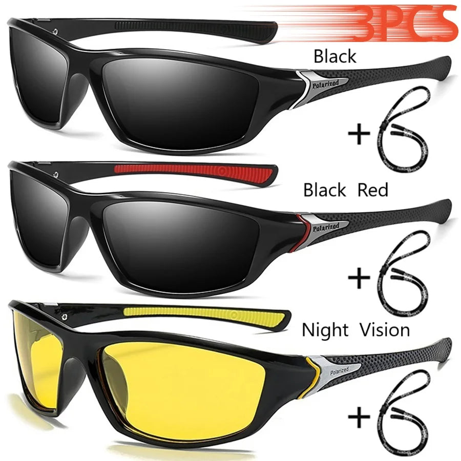 Men And Women Outdoor Sports Polarized Sunglasses With Chain Cycling Climbing Skiing Fishing Vintage Sun Glasses UV400 Eyewear