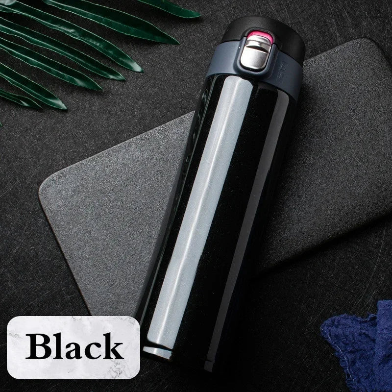 500ML Stainless Steel Bouncing Cover Vacuum Flask Thermos Cup Coffee Tea Milk Thermo Bottle Stainless Steel Coffee Mug Thermos