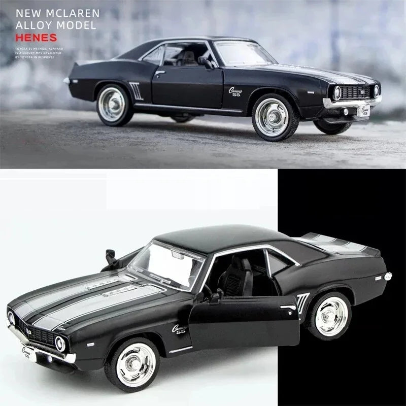 5 Inch Matte Black Car Simulation Diecasts & Toy Vehicles T1 Bus G63 Mustang F150 GTR Supra 1:36 Alloy Model Gifts For Children