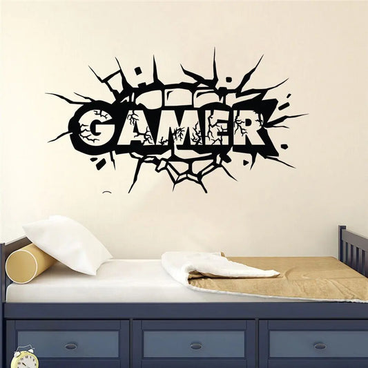 New Arrival Game Wall Decal Playroom Gamer Vinyl Art Stickers Teen Boy Room Wall Decoration Posters Boy Decals