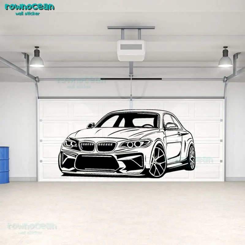 Sports Car Silhouette Vinyl Wall Sticker Home Decor Living Room Garage Decoration Auto Services Decals Removable Wallpaper AC19