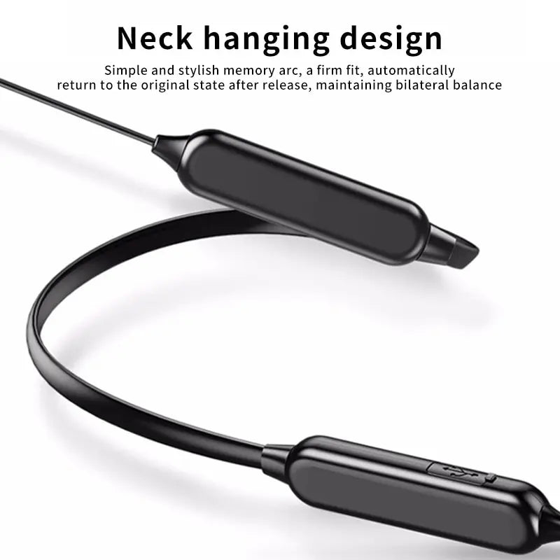 Wireless 9D Bluetooth Headset NeckHanging Stereo Noise Reduction Universal 5.0 Sports Headset Microphone