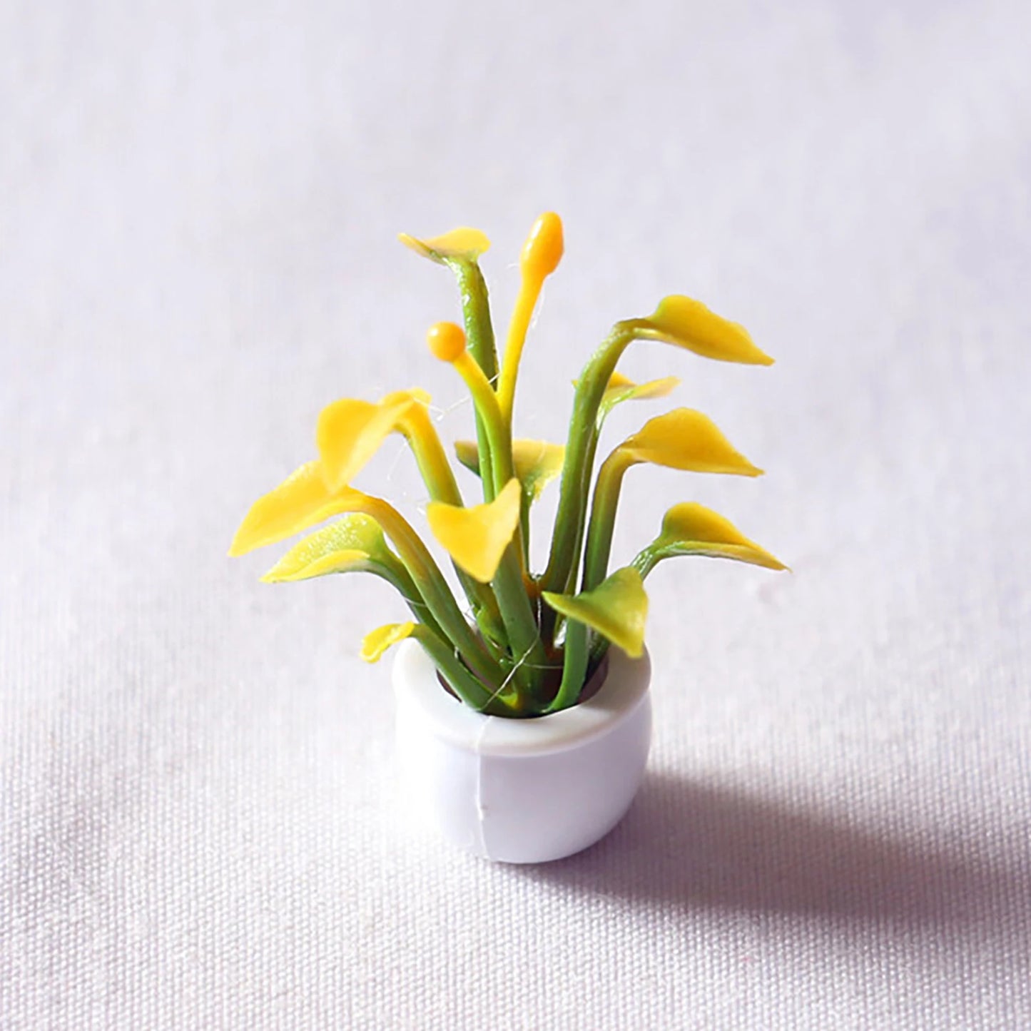 Mini Green Plant Tree Potted Doll House Miniature Furniture Home Decor Kids Toy Flower Pots Fake Simulation Plants