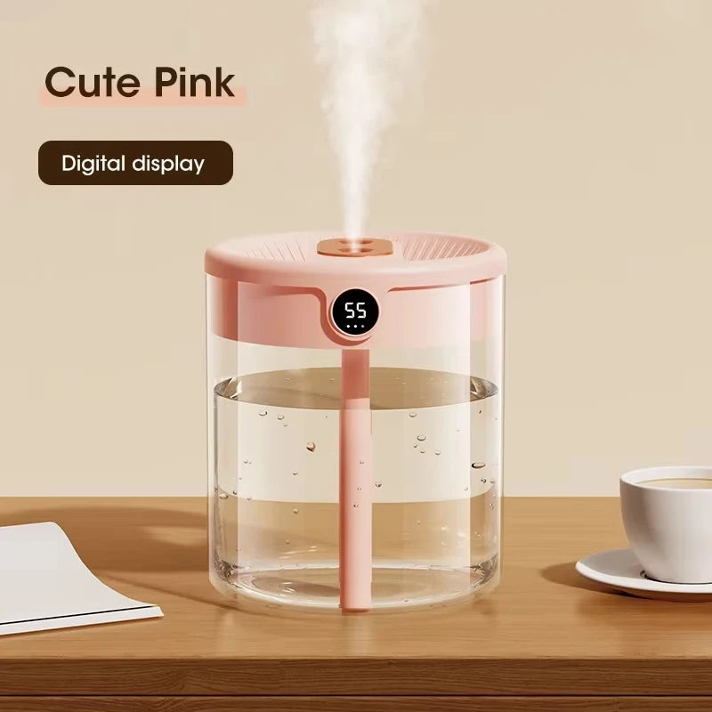 Xiaomi 2L Dual Spray Humidifier Digital Night Light USB Plug Big Capacity Nano Fine Mist Household Car Air Humidification Device