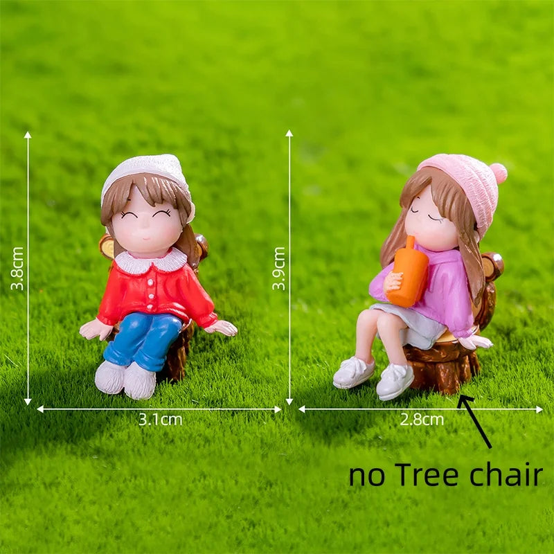 Mini Cute Figurines Couple lover Miniature Wedding Gift Miniature Landscape Ornaments Fairy Garden Bonsai DollHouse Decorations