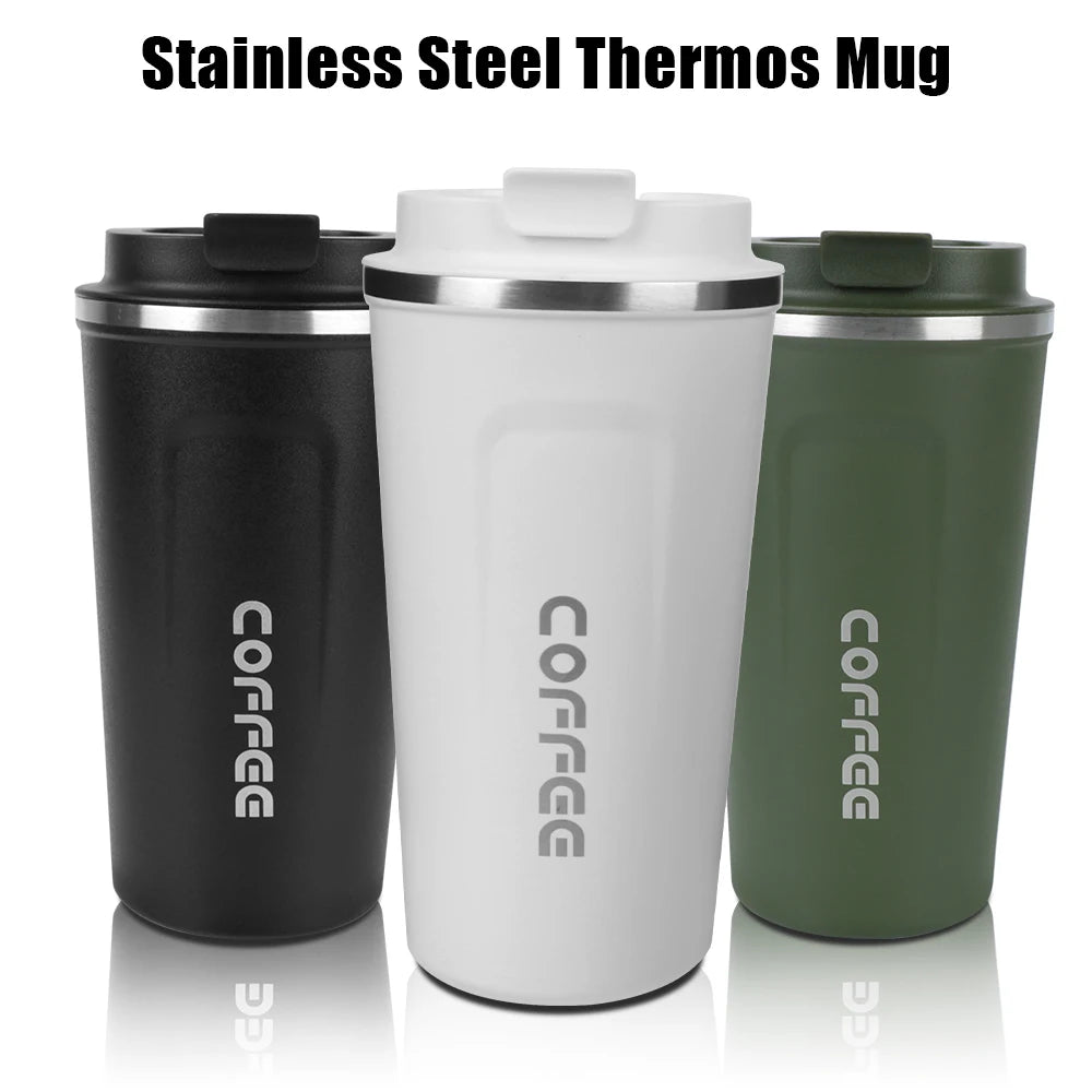 380/510ML Thermo Cafe Leak_Proof Travel Thermo Cup Double Stainless Steel for Tea Water Coffee Coffee Mug Car Thermos Mug