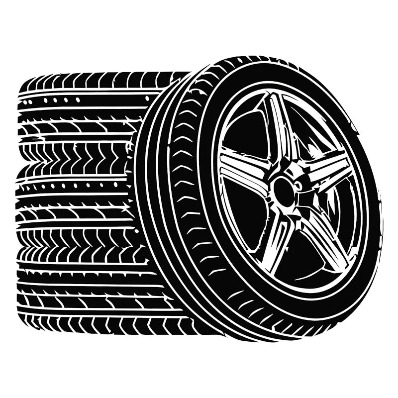 Tyres Wall Stickers Race Car Wheel Auto Motorcycle Sport Tire Shop Auto Repair Service Vinyl Decor Garage Decals Wallpaper S572