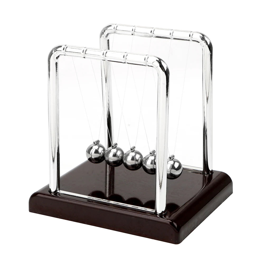 Physics Science Pendulum Desk Table Decor Newton's Cradle Newton Ball Steel Balance Ball Metal Pendulum Ball