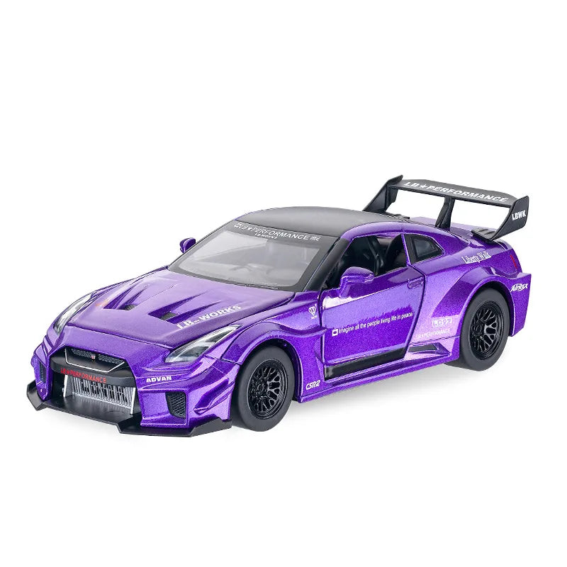 1:32 NISSAN GTR GT-R R35 R34 Supercar Alloy Car Model Diecasts & Toy Vehicles Toy Cars Kid Toys For Children Gifts Boy Toy