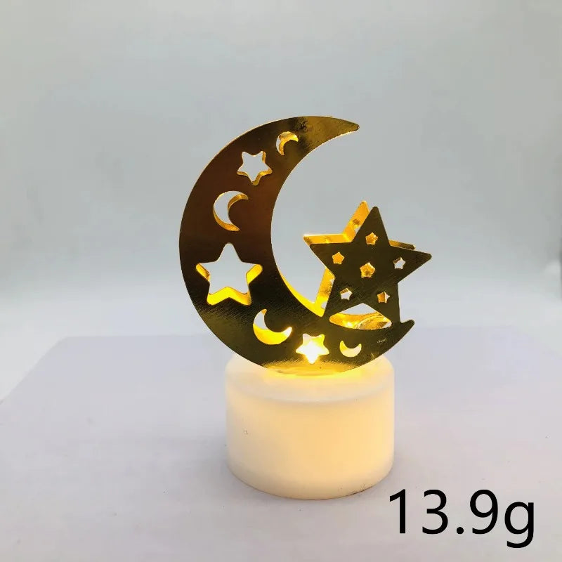 Eid Mubarak LED Candle Small Light Ramadan Kareem Decoration Home Islamic Muslim Festival Party Decoration Eid Al-Fitr Supplies