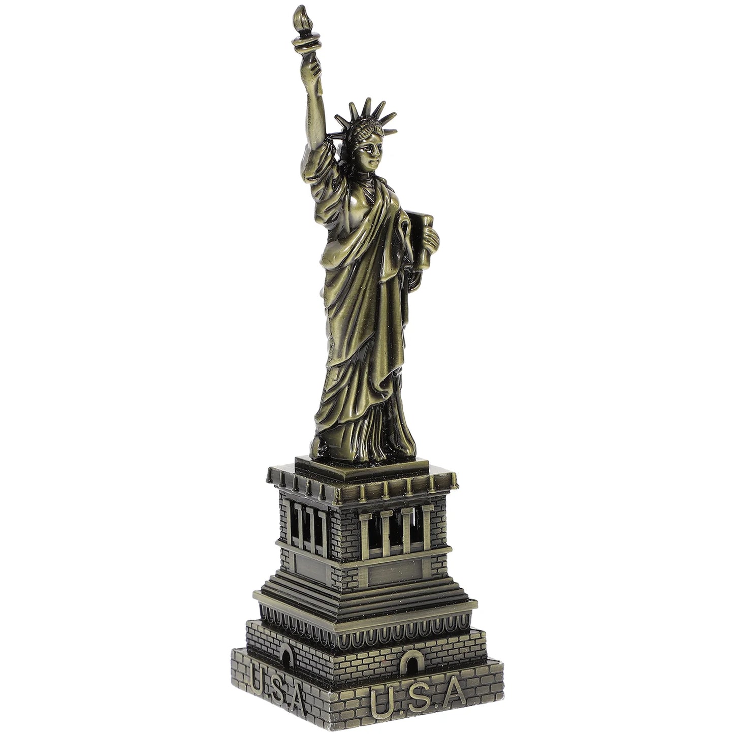 Retro Decor Statue Liberty Figurine Sculpture From Liberty Island Collection Souvenirs 15/18cm American New York Souvenir The Of