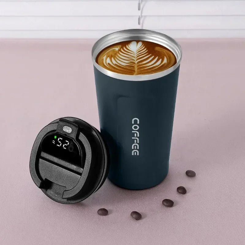 In-Car Insulated Cup 380/510ml Thermos Smart Coffee Mug Portable Thermal Tumbler Temperature Display Vacuum Flasks Water Bottle