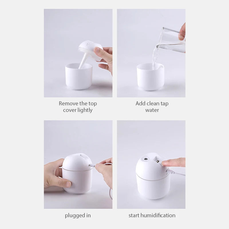 Xiaomi 250ML Mini Aroma Oil Diffuser USB Essential Oil Atomizer Portable Electric Air Humidifier With LED Night Lamp Home Car