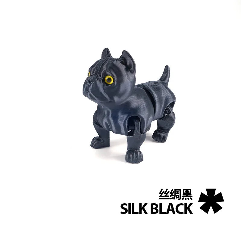 Novelty Creative 3D Printing Pitbull Model Desktop Decorative Ornaments Colourful Animal Crafts Children Toys Kids Birthday Gift