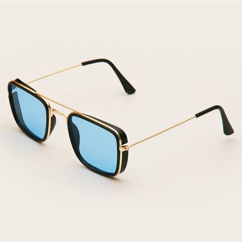 Fashion Sunglasses European and American Metal Small Square Frame Korean Version Glasses Retro Square Sunglasses UV Protection