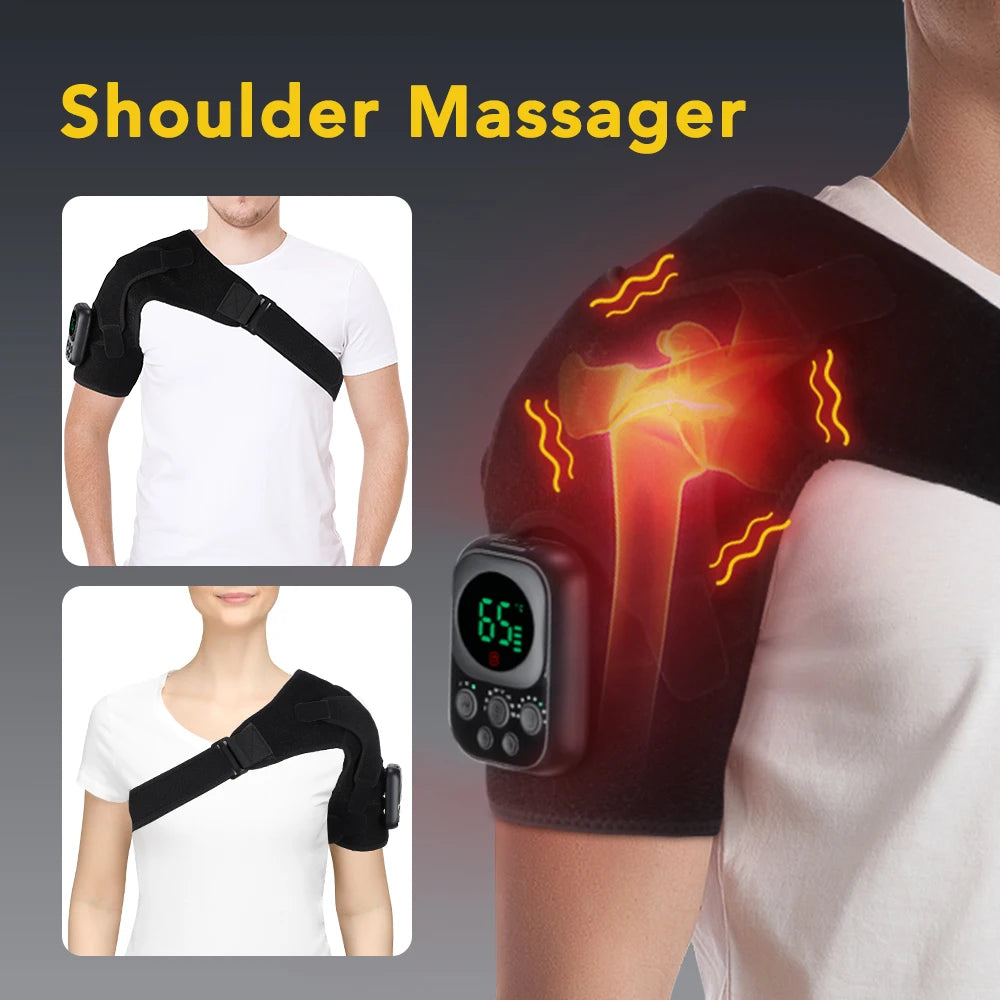 Detachable Wireless Control Electric Heating Vabration Shoulder Knee Vibration Massager Brace Pain Relief Knee Massage Belt