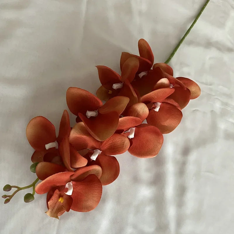 97CM European Autumn 9-prong Plush Phalaenopsis Hotel Home Furnishing Flower Art Decoration Photography Shooting Props