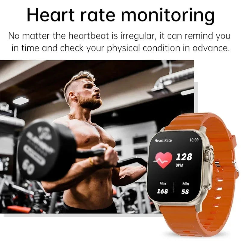 LAXASFIT T900Ultra Smartwatch Bluetooth Talk Smartwatch Message Alert Heart Rate Monitor Sports Watch for Android IOS Men Women