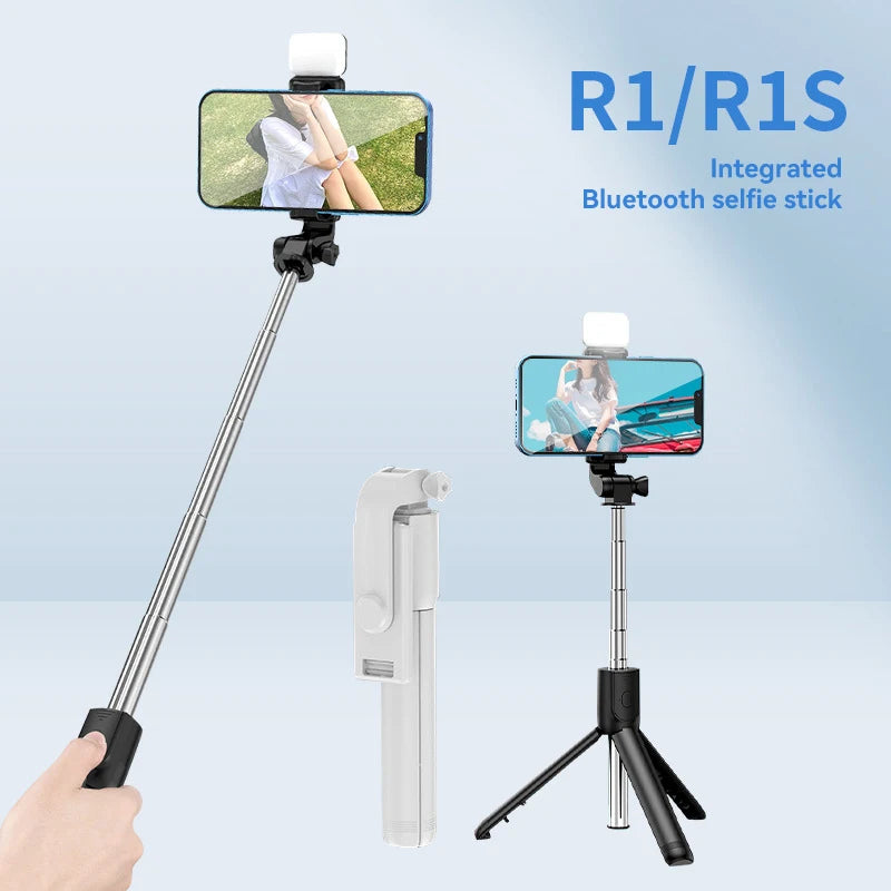 Xiaomi Bluetooth Selfie Stick Tripod Holder With Remote Shutter Fill Light Extendable Wireless Remote Retractable Phone Stand