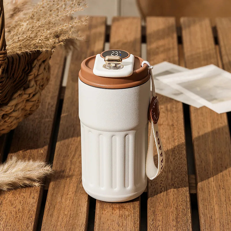 450ML Temperature Display Coffee Cup High Beauty Couple Gifts Cup Thermal Portable Tumbler Thermos for Coffee Water Bottle