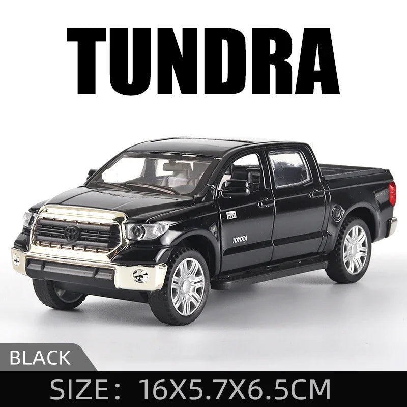 1:32 Toyota Tundra Pickup Truck Off-road Transporter Alloy Model Car Diecast Metal Vehicle Toy Model Sound＆Light Toy