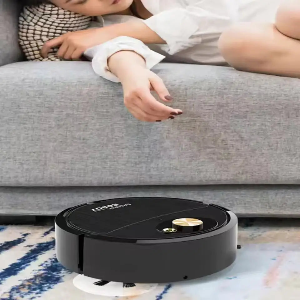 Wet and dry fully autonomous sweeping robot, portable mini robot vacuum cleaner, for floors, mopping, rechargeable, three-in-one