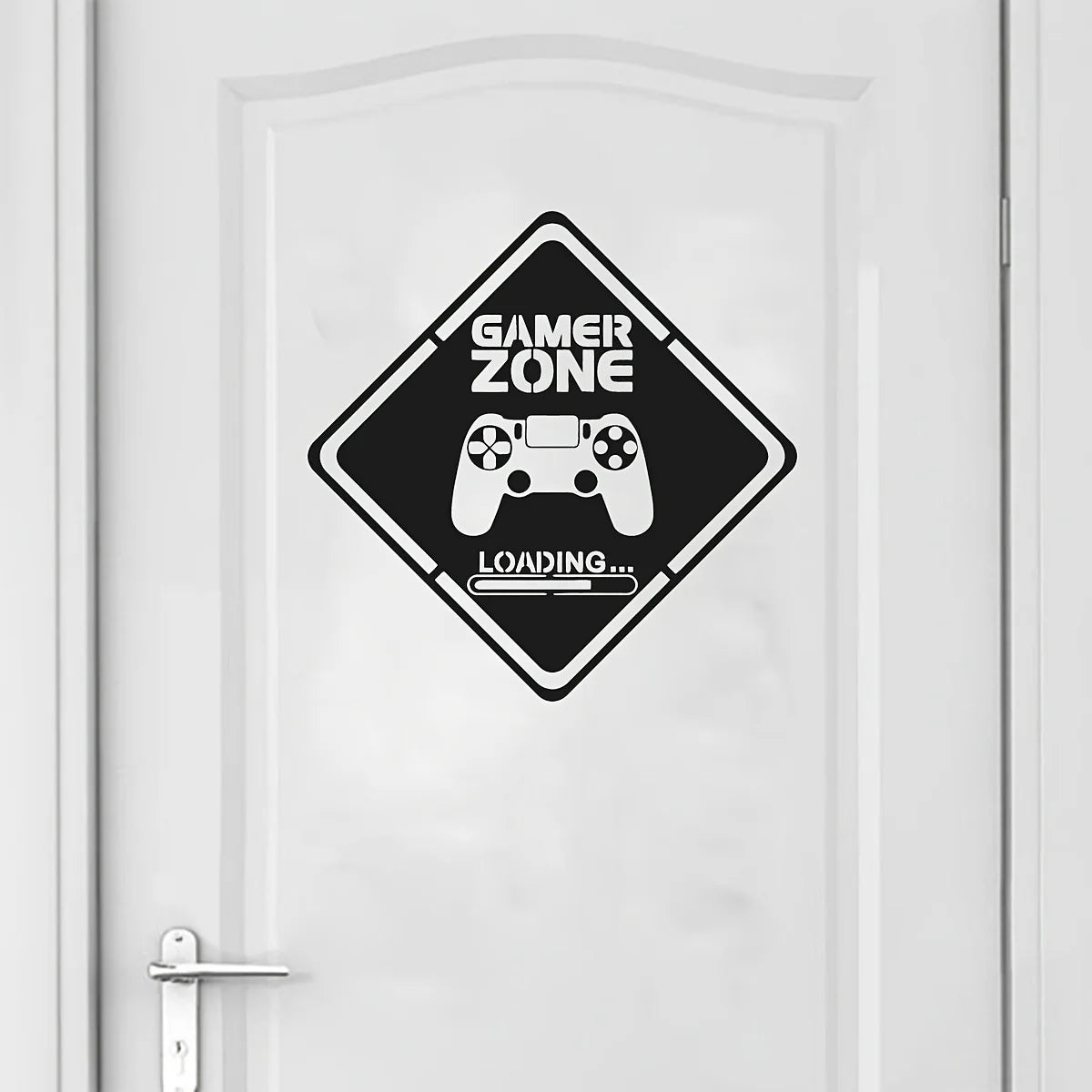 1pc Gamer Zone Door Decal Gamer Wall Vinyl Sticker, Controller Video Game Art Decals, For Living Room, Bedroom, Home Decoration