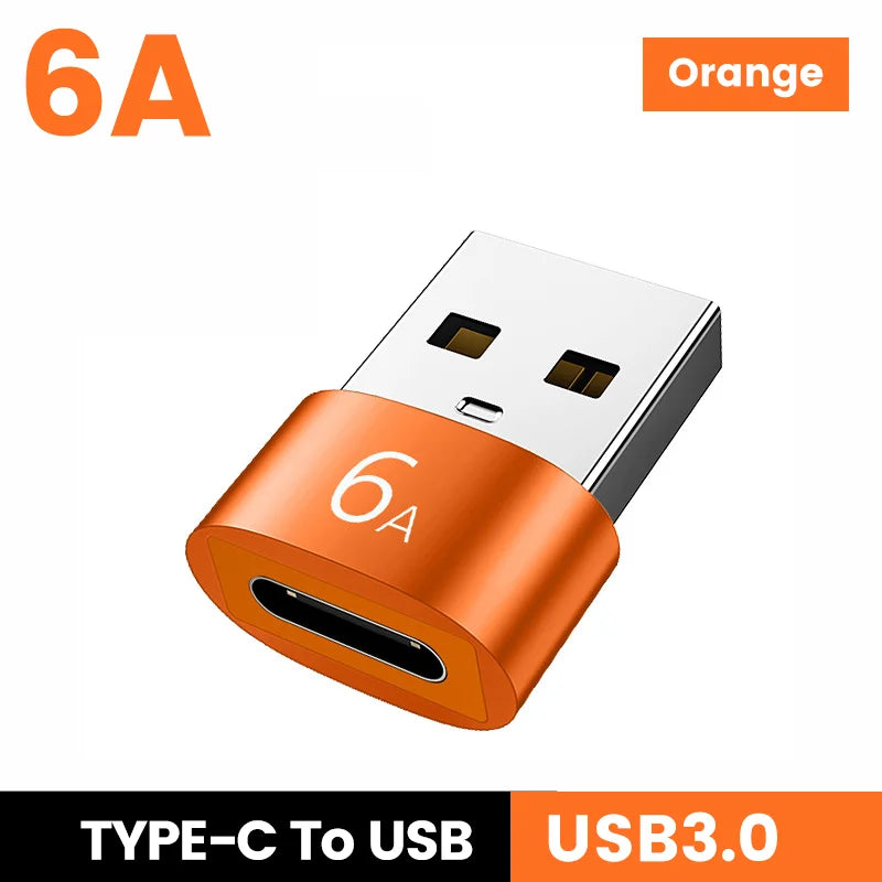 6A Type C To USB 3.0 OTG Adapter USB C Female To USB Male Converter For MacBook Pro Samsung S20 Xiaomi Huawei USBC OTG Connector