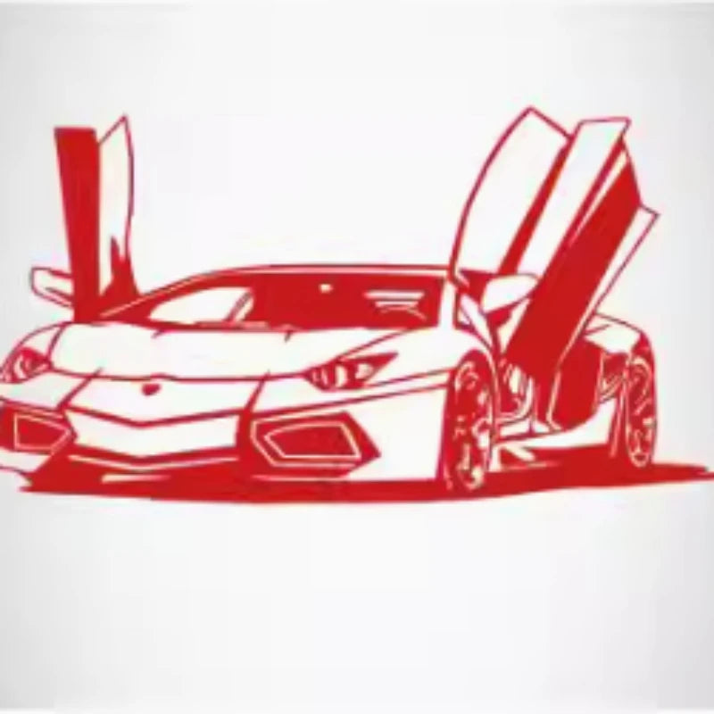 Sports Car Wall Stickers Waterproof Vinyl Decal Bedroom Living Room Auto Decoration Home Decoration for Lamborghini Lovers