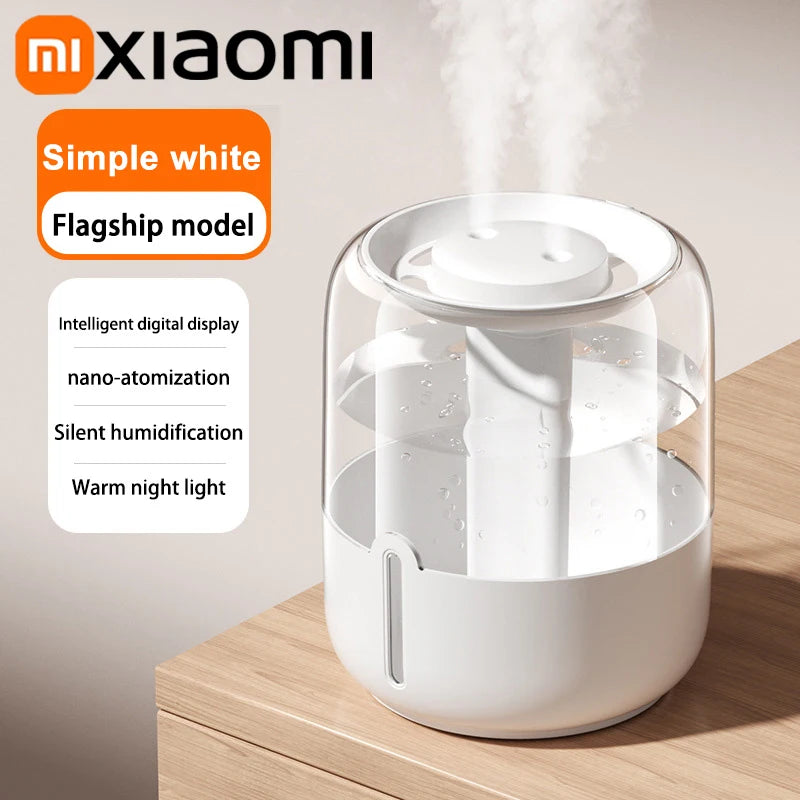 Xiaomi 6.8L Large Capacity Double Spray Quiet Humidifier USB For Home Bedroom Office With LED Night Light Essential Oil Diffuser