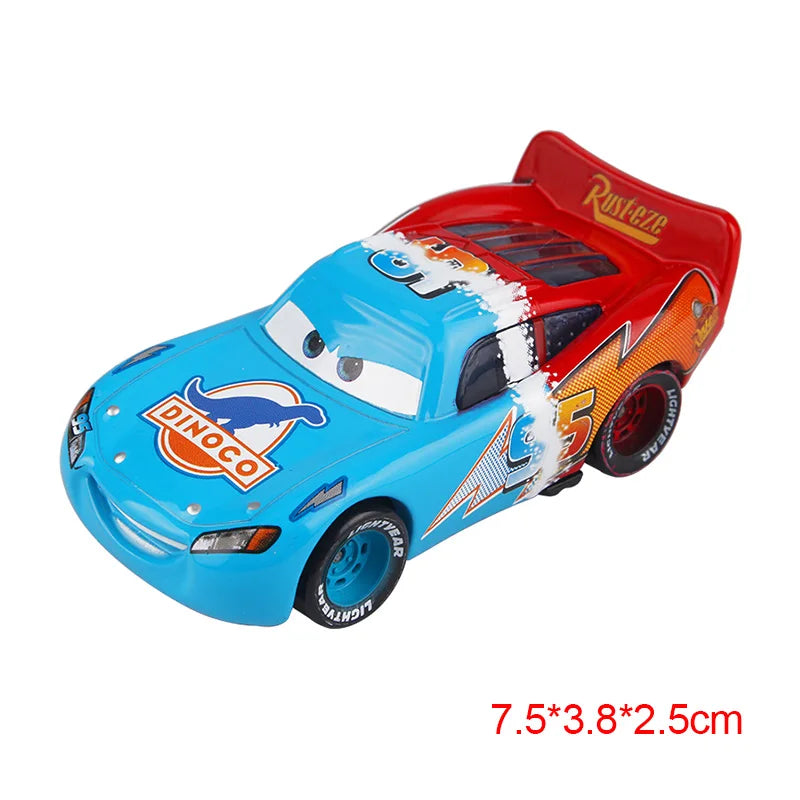 Disney Pixar Cars 3 Toys Lightning Mcqueen Race Div Fritter Miss Frank Collection 1:55 Diecast Metal Alloy Model Car Toy Gifts