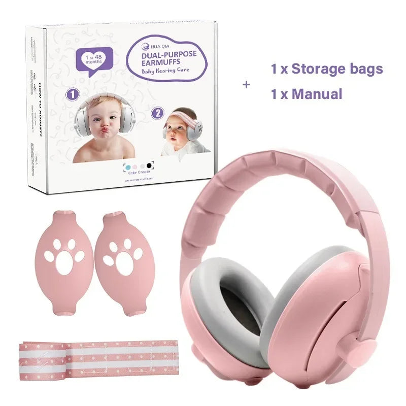 Baby Earmuff Mini-headset Adjustable Noise-proof Ear Protection Kids' Outdoor Sleep and Airplane Anti-noise Earmuffs