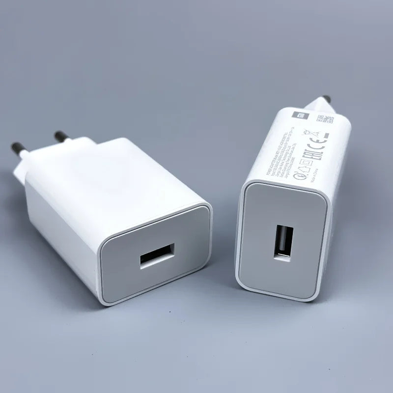 Original 18W Charger Xiaomi EU Fast Charge 3A USB C Cable For xiaomi 6 8 9  Redmi 13R 12 8 9 9T 10 8A Poco C40 M3