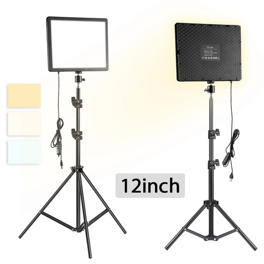 LED Video Lights Conference Photography Lighting Selfie Light Photo Studio Lamp With Tripod for Shoot Live Streaming TikTok Zoom