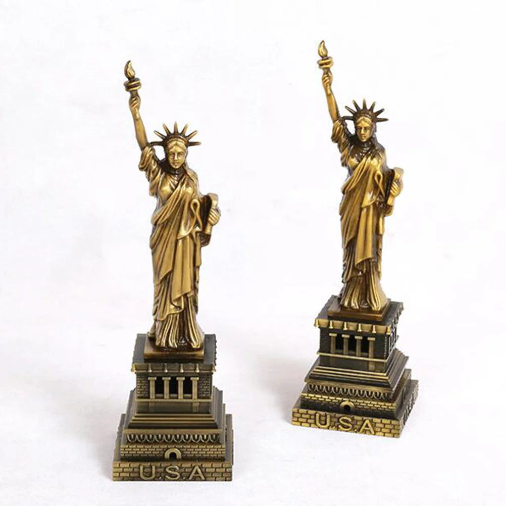 Retro Decor Statue Liberty Figurine Sculpture From Liberty Island Collection Souvenirs 15/18cm American New York Souvenir The Of