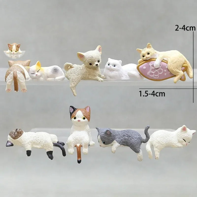 Home Decoration Cute Desktop Gifts Cartoon Simulation Edge Hang Cat Car Center Console Ornaments Decoration Car Accessories