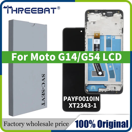 Tested 6.5'' For Motorola Moto G14 PAYF0010IN LCD Display With Touch Screen Digitizer Assambly For Moto G54 XT-2343-1 LCD