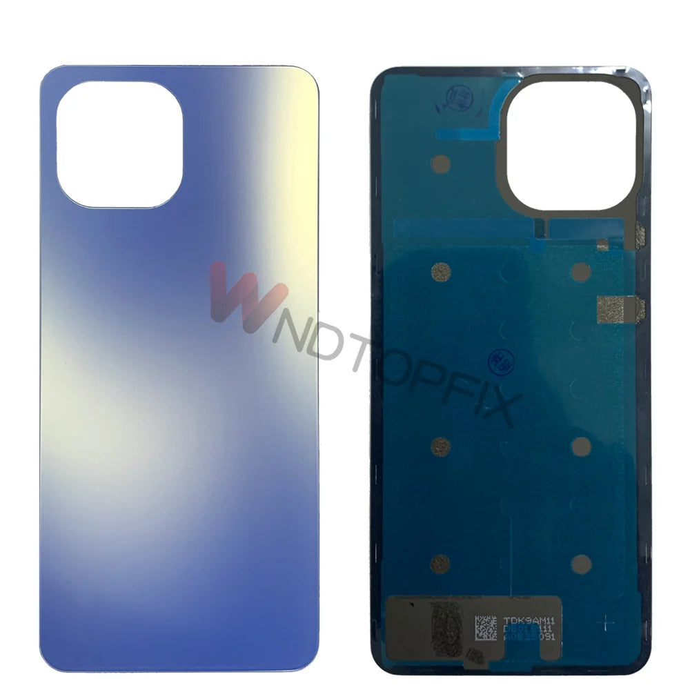 6.55" For Xiaomi Mi 11 Lite Battery Cover Back Glass Panel Rear Door Case Replacement Parts For Mi 11 Lite Back Cover With Logo