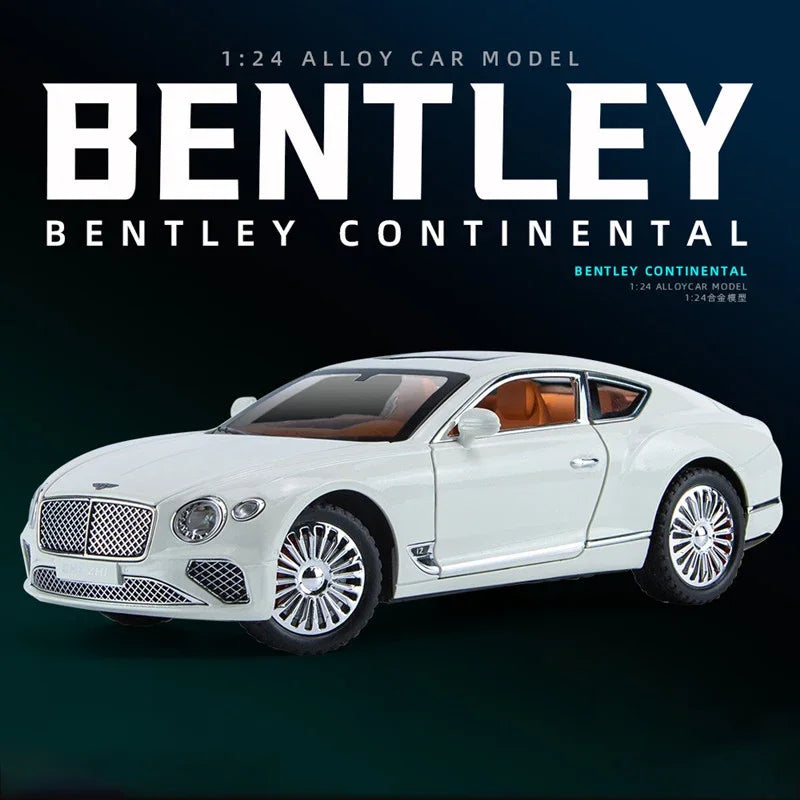 1/24 Bentley Continental GT Metal Vehicle Alloy Model Car Collection Simulation Diecast Toy Light Sound Toys For Children Kids