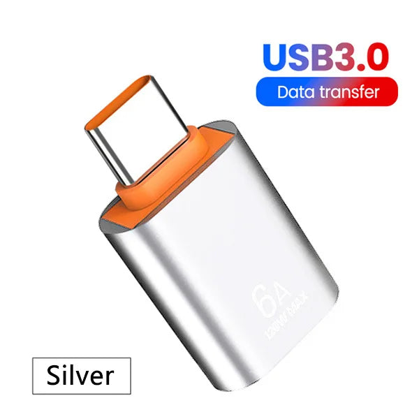 6A Type C To USB 3.0 OTG Adapter USB C Female To USB Male Converter For MacBook Pro Samsung S20 Xiaomi Huawei USBC OTG Connector