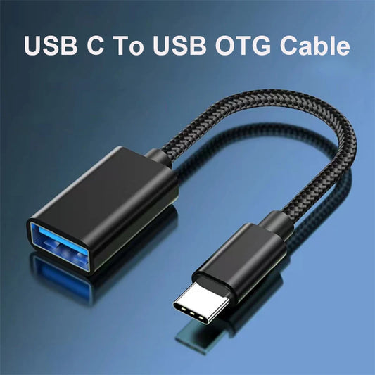 OTG Type C Cable Adapter USB to Type C Adapter Connector for Xiaomi Samsung S20 Huawei OTG Data Cable Converter for MacBook Pro