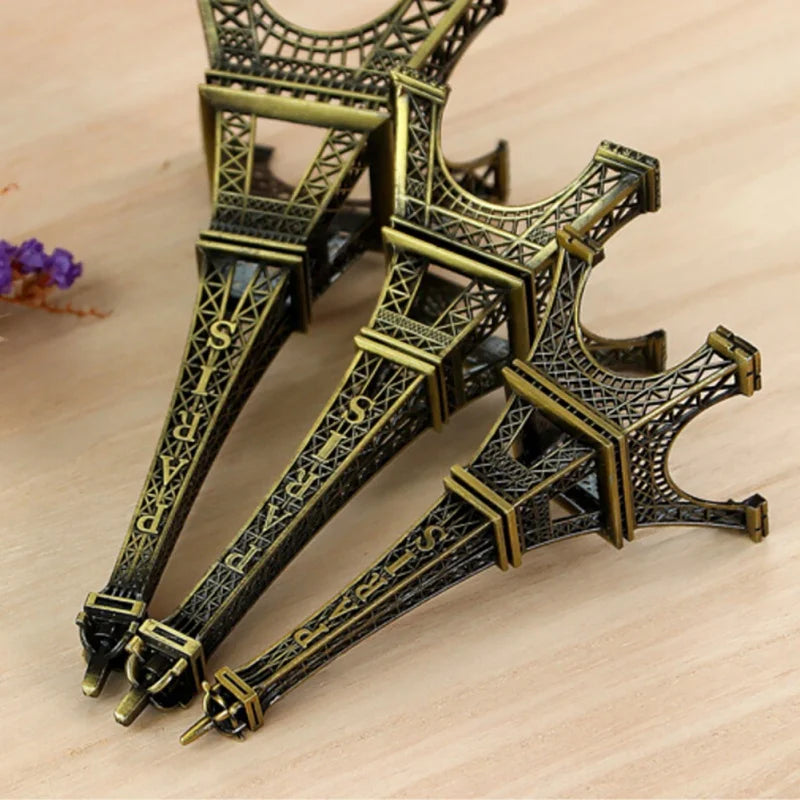 8/10/15/18/25cm Creative Gifts Metal Art Crafts Paris Eiffel Tower Model Figurine Zinc Alloy Statue Travel Souvenir Home Decor