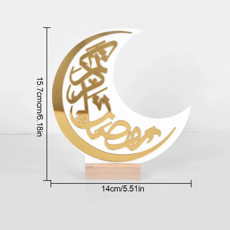 Ramadan Bismillah Acrylic Wooden Ornament Eid Mubarak Home Decoration Islamic Muslim Party Supplies Alhamdulillah Mashallah 2025