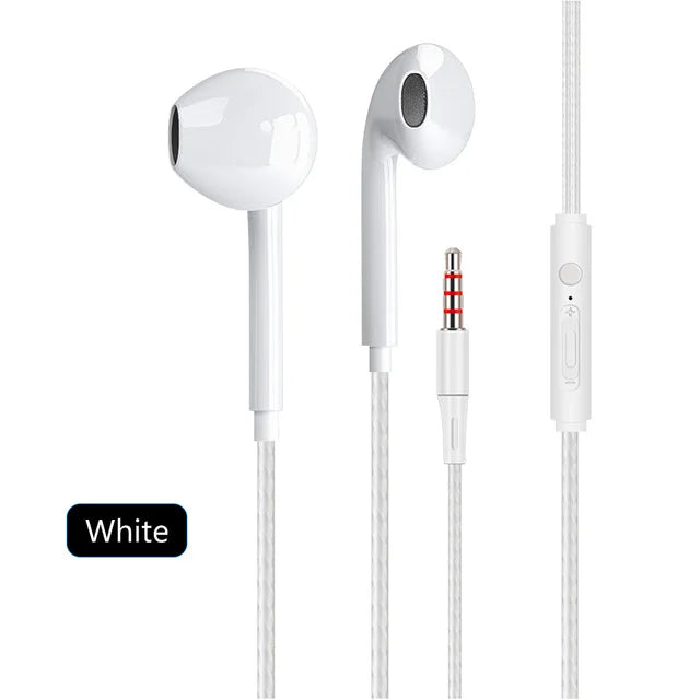 3.5mm Wired Headphones In Ear Headset Wired Earphones with Mic Bass Stereo Earbuds Sports In-line Control For Xiaomi Phones